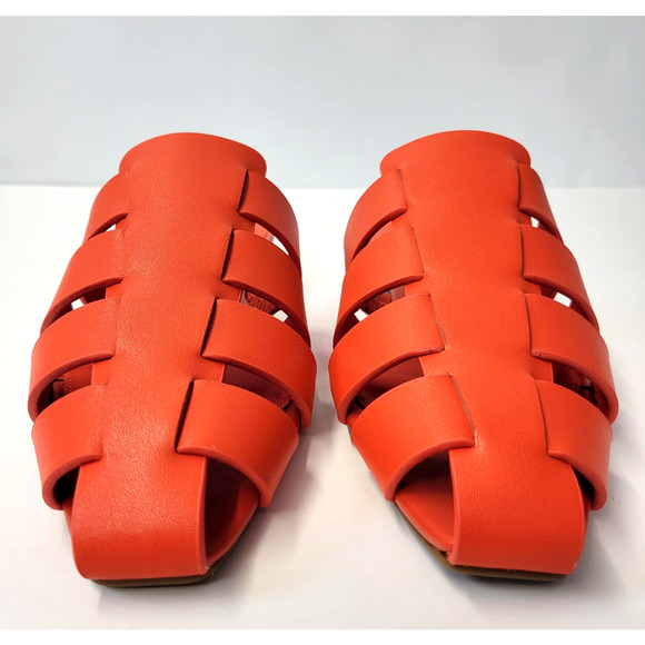 Katy Perry The Confidant Fisherman Shoes Womens Size 8.5M Orange Mule Sandals - Picture 6 of 16